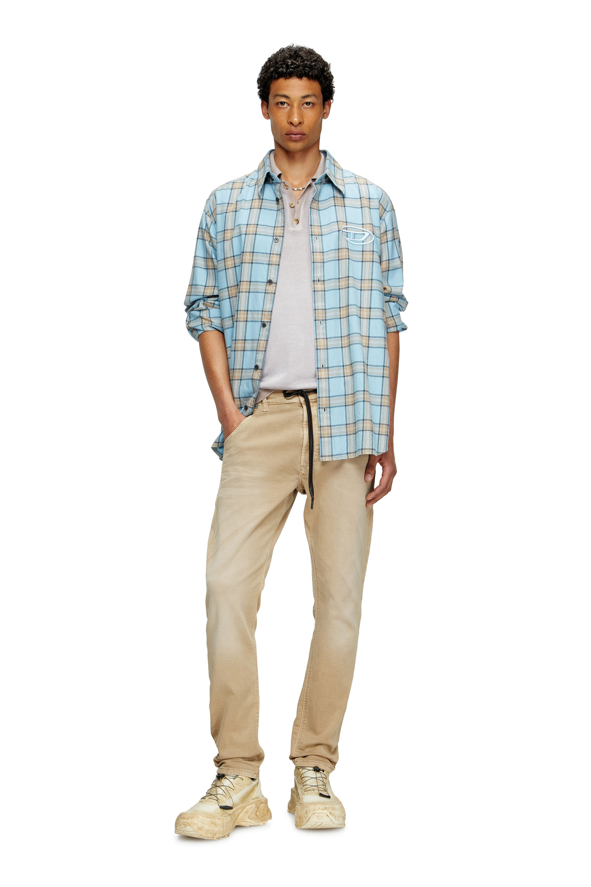 Diesel - Man's Regular 2032 D-Krooley Joggjeans® 0670M, Beige - 2