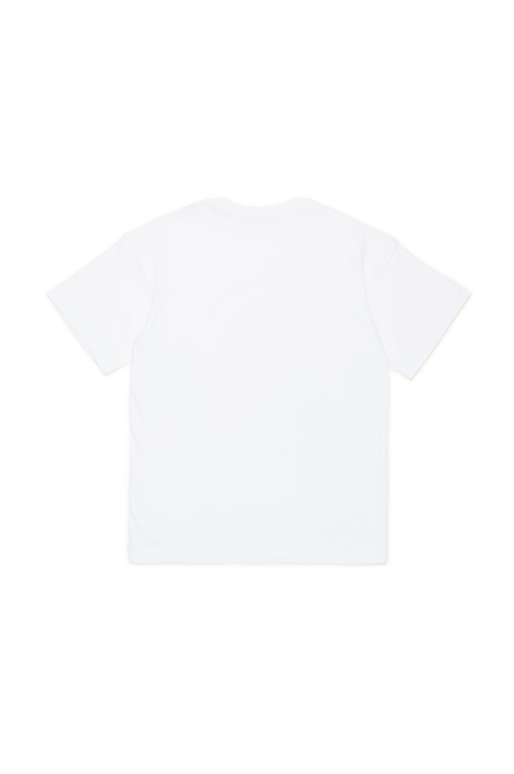 Diesel - TMARCUS OVER, Man's T-shirt with metallic Oval D in White - 2