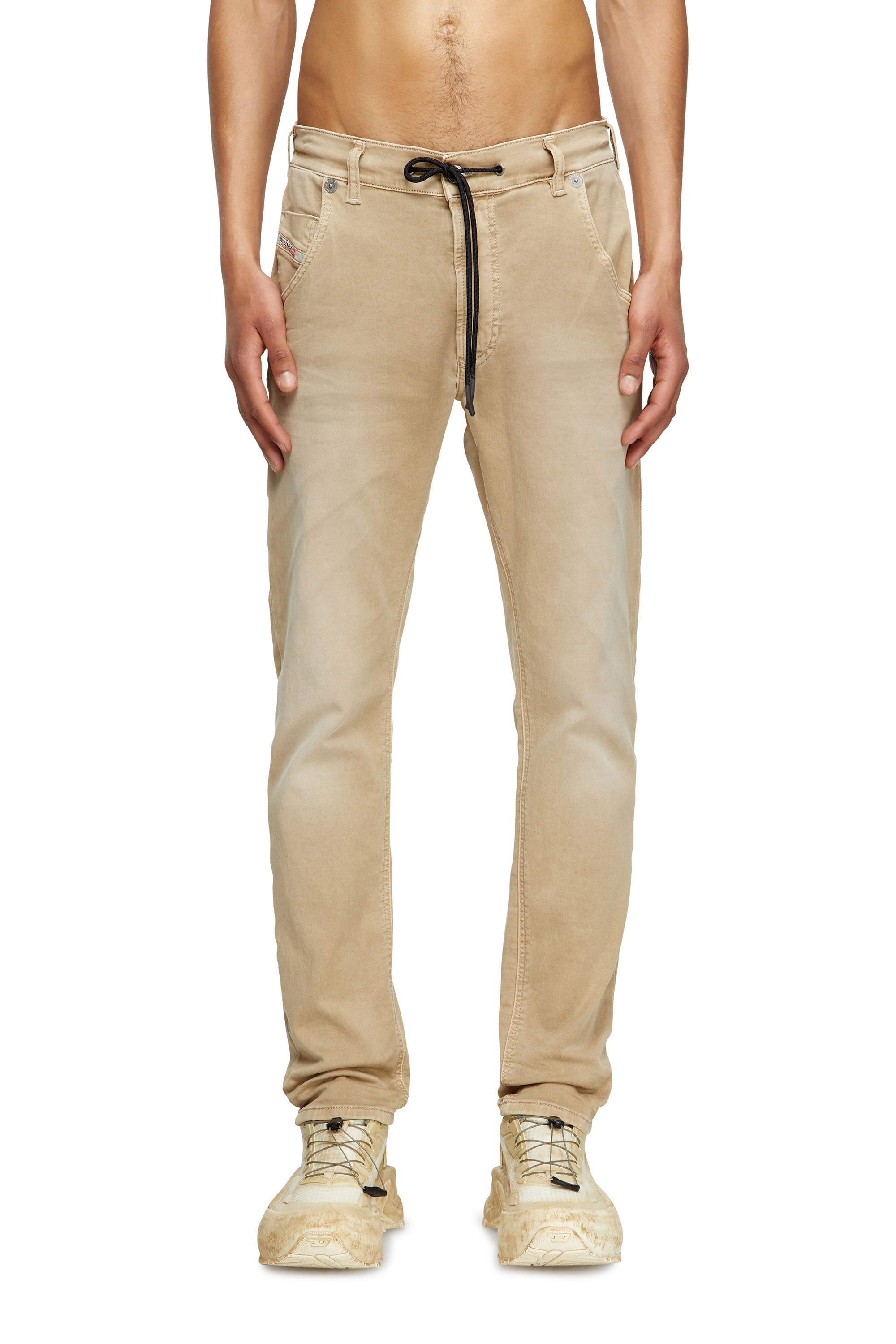 Diesel - Man's Regular 2032 D-Krooley Joggjeans® 0670M, Beige - 1